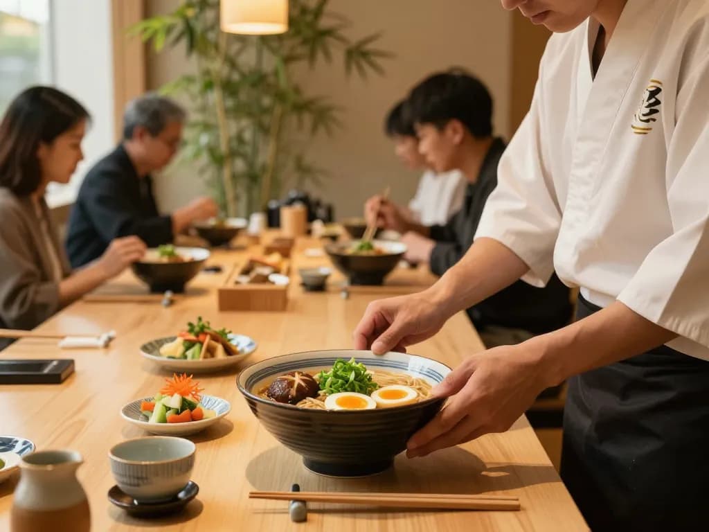Delicious bowl of ramen at RED88 restaurant showcasing vibrant ingredients and inviting atmosphere.