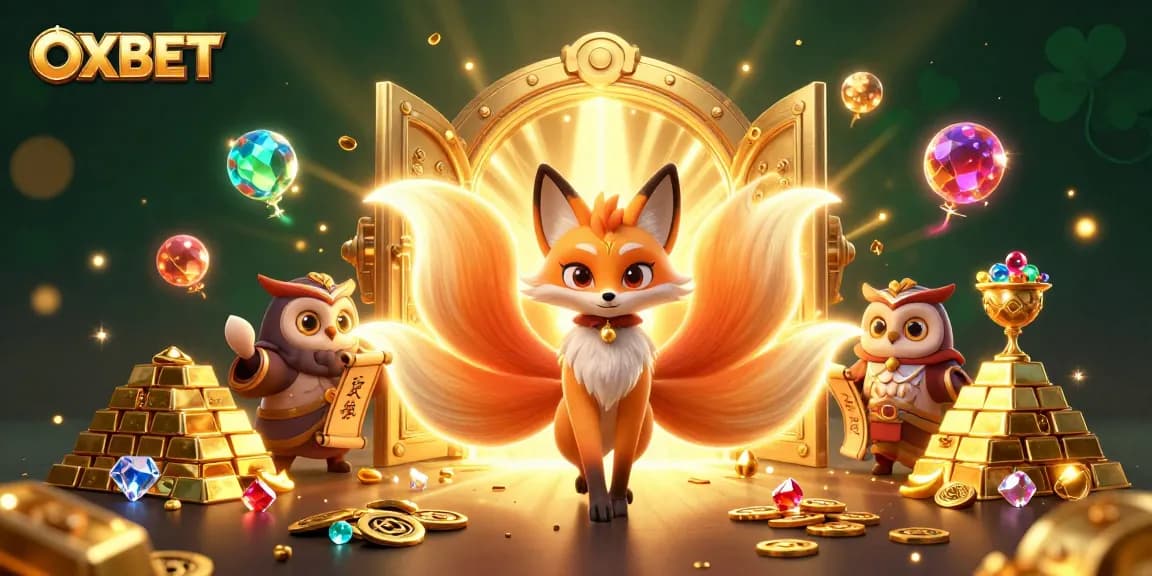 Experience the thrilling world of OXBET with engaging characters and extravagant gold treasures.