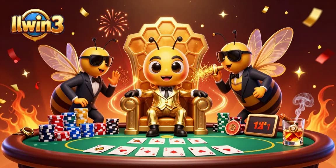 Engage in thrilling poker action at llwin3 with cartoon mob boss and vivid casino elements.