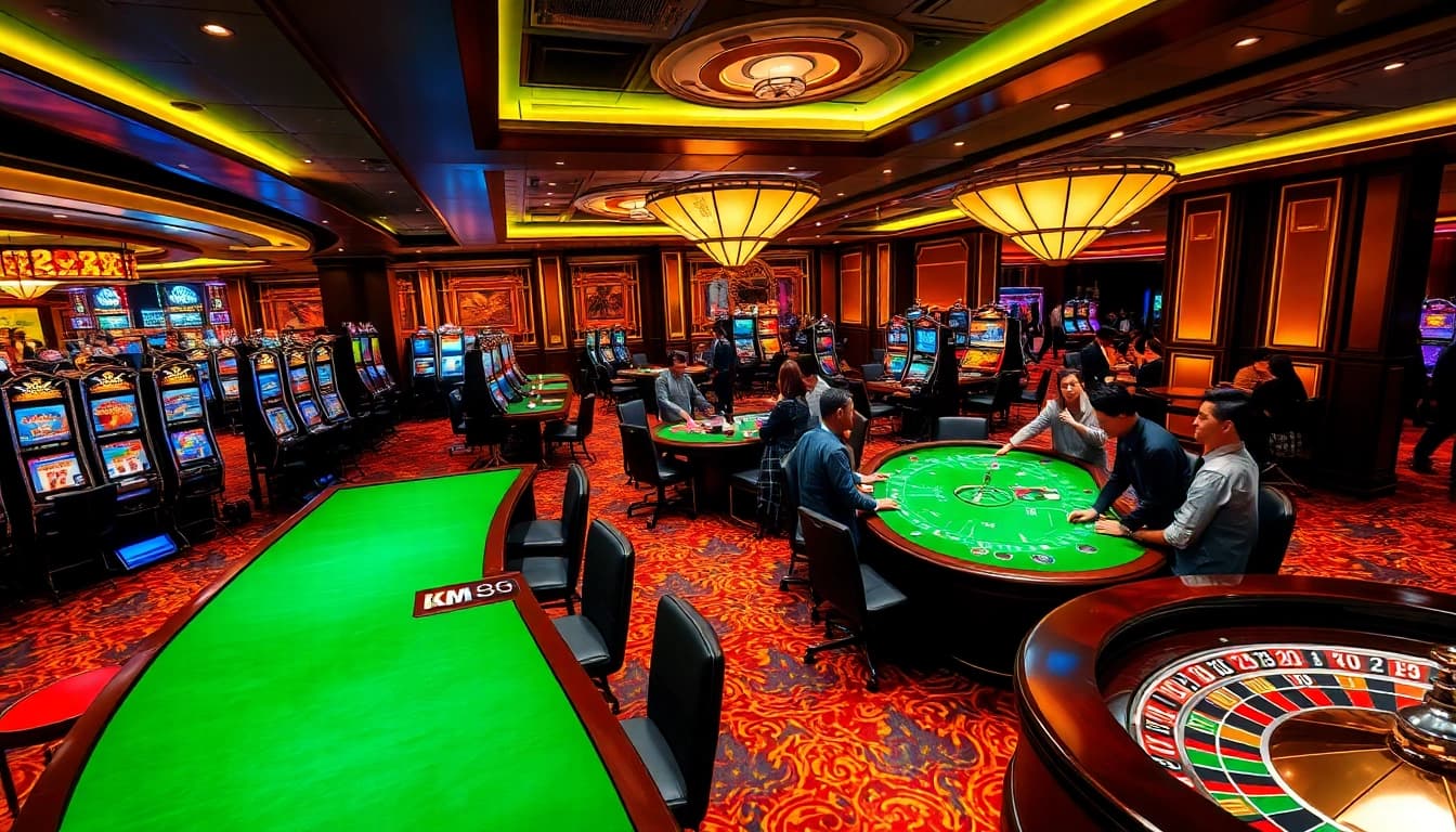 Experience the excitement of km88 casino with high-stakes players and luxury gaming tables.