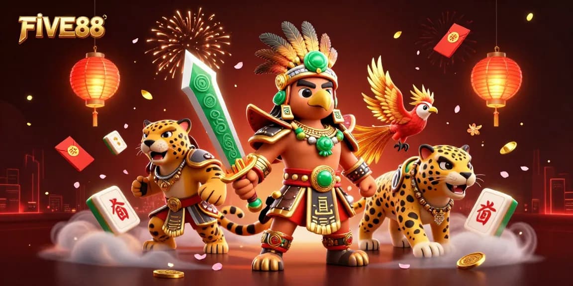 Engage with FIVE88's vibrant casino experience featuring dynamic characters and thrilling game elements.
