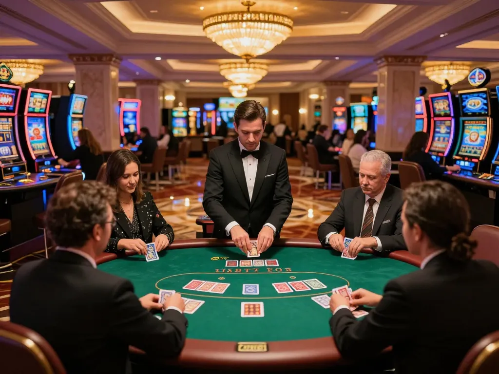 Enhancing your tx88 gameplay experience at a high-stakes poker table surrounded by excitement in a luxurious casino