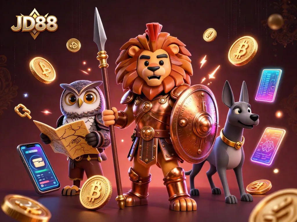 Experience exciting wins at JD88 with immersive action and vibrant casino elements in 3D.