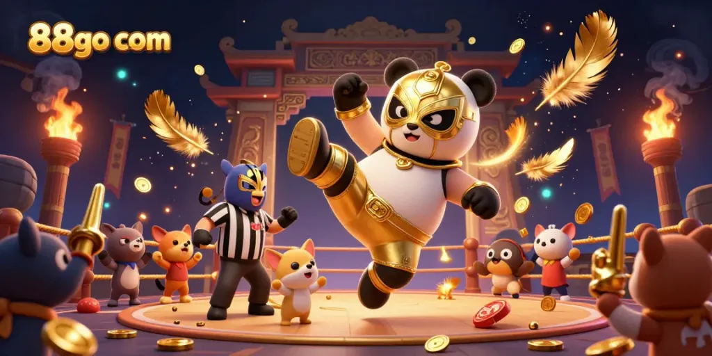 Experience the thrill of 88go com with a dynamic casino-themed 3D illustration showcasing fun action.
