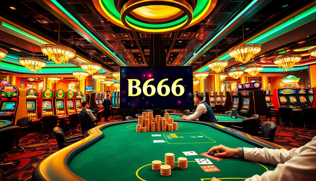 Experience the thrill of winning at bj66 today with gaming tables and vibrant slot machines.