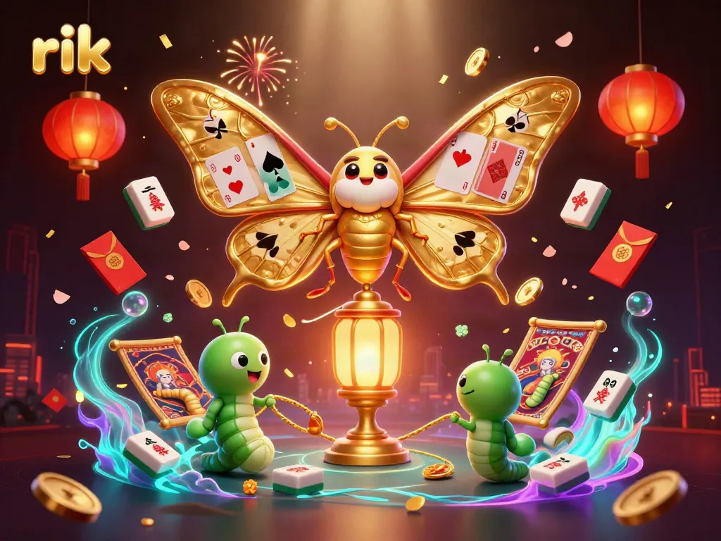 Rik enhances your gambling experience with vibrant casino elements in a dynamic scene.