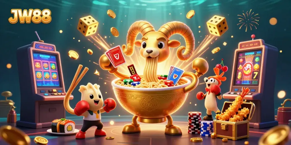 Experience the thrilling action at JW88 with vibrant 3D casino characters and dynamic game elements.