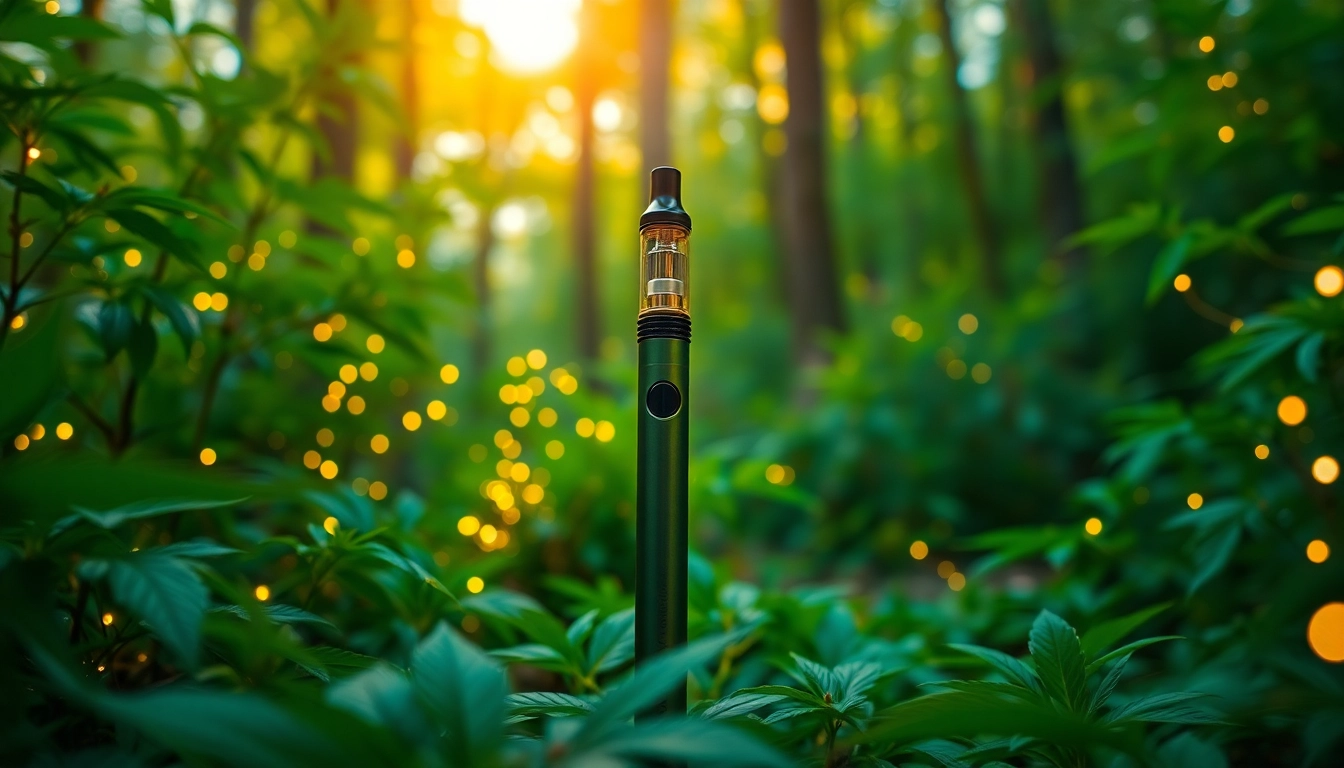 Discover where to buy dmt through an elegant DMT vape pen set in a tranquil forest.
