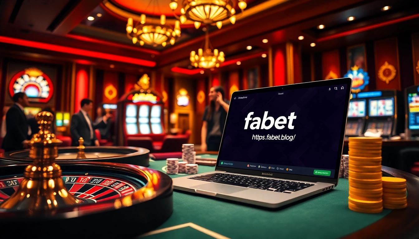 Engage with thrilling games at https://fabet.blog/, featuring roulette wheels and poker chips.