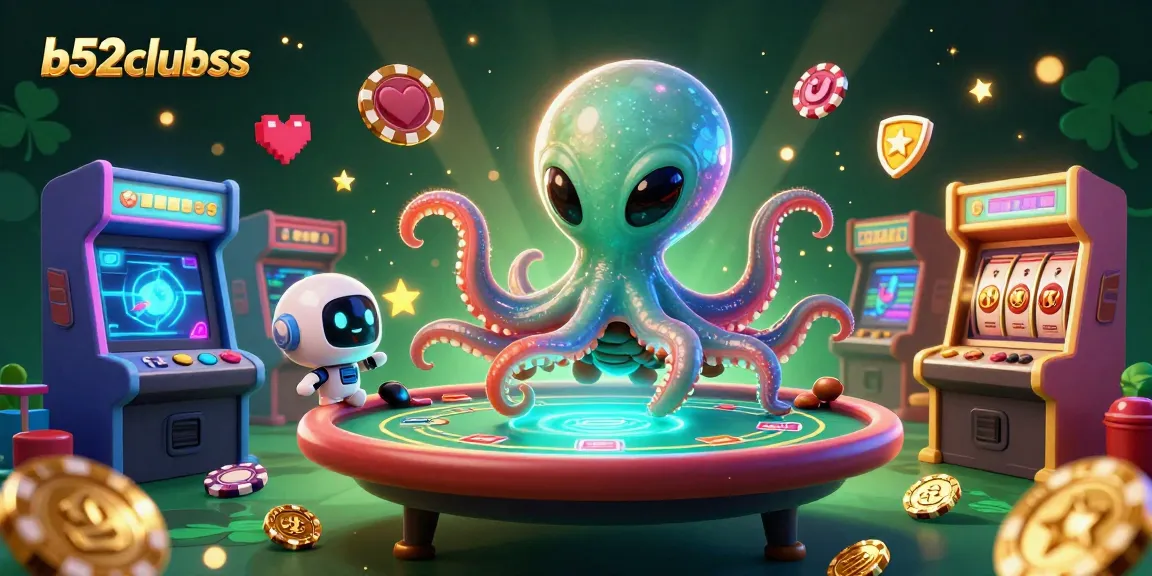 Play thrilling games at b52clubss with dazzling characters and casino elements.