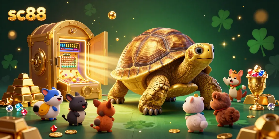 Join the excitement at sc88, where a colossal tortoise with a pinball shell creates thrilling casino moments.